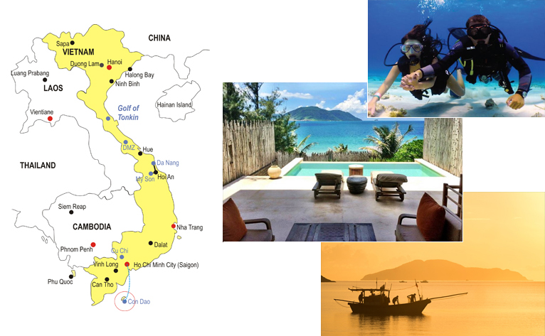 Con Dao Island Honeymoon Tour Map