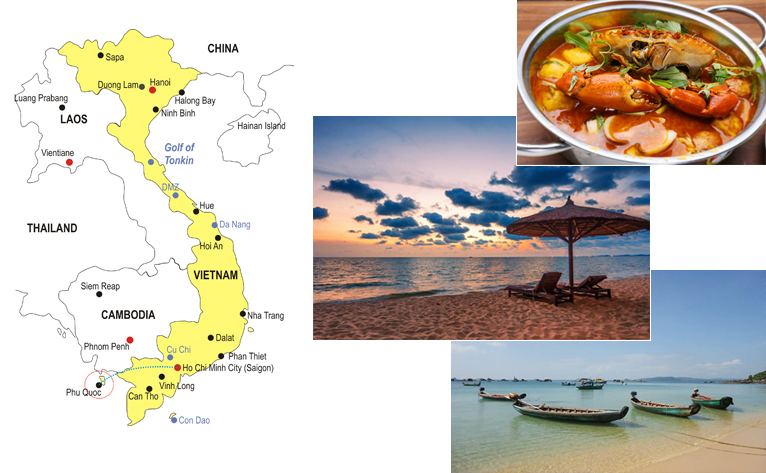 4-Day Honeymoon Package Phu Quoc Island Tour Map