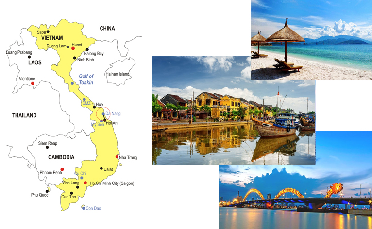 4-Day Da Nang Beach Vacation Map