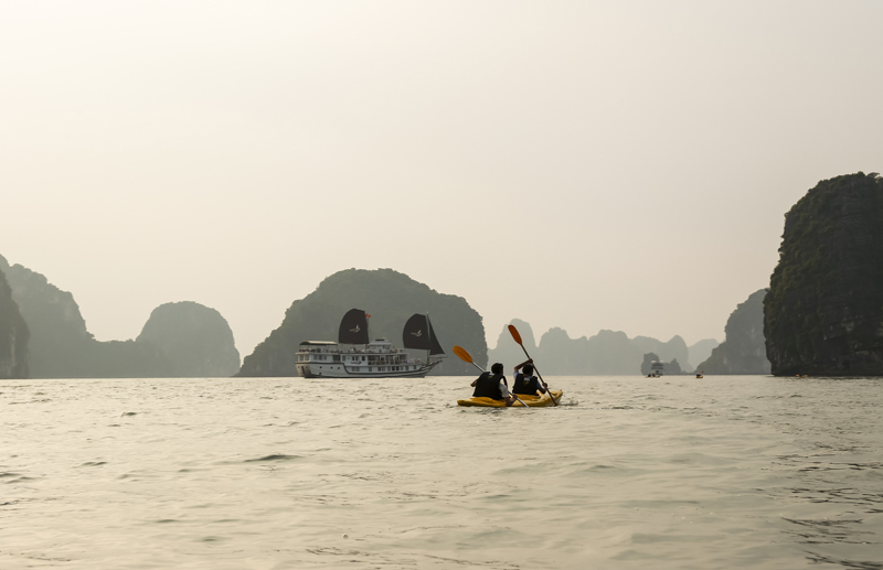 Kayaking in Halong Bay, Vietnam