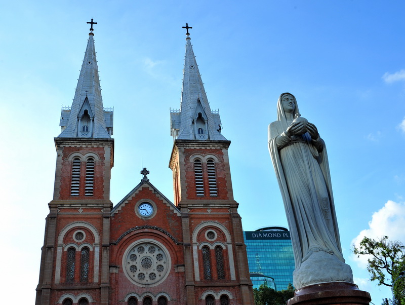 The Notre Dame Cathedral in Ho Chi Minh City, Vietnam