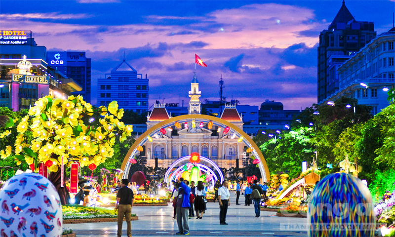 Nguyen Hue Walking Street is the attractive venue during Tet Festival