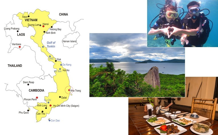 7-Day Nha Trang Adventure Honeymoon Tour Map