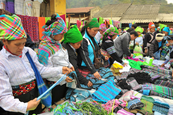 At a hill-tribe weekly market in Lao Cai
