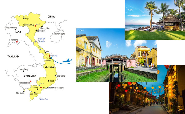 5-Day Vietnam Honeymoon Hoi An Tour Map