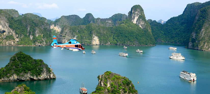 Transfer to Halong Bay by helicopter