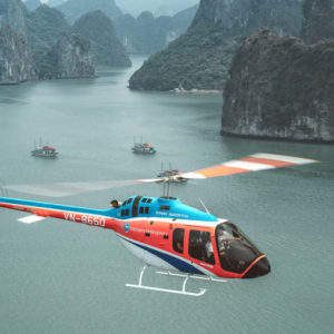 Halong Bay scenic flight by helicopter