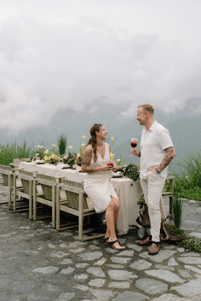 The couple at Topas Ecolodge Sapa
